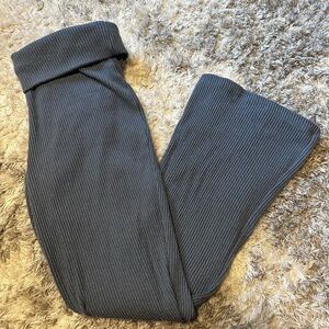 Women Wild Fable Ribbed Gray Leggings